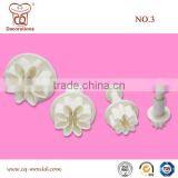 4pcs Plunger Cutter Cake Cookie Fondant Mold Decorating Kitchen Tool