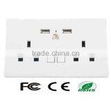 Multi Plug Wall Sockets With Dual Usb Ports Made in China Usb Wall Socket thumbnail-5