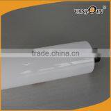 20 oz White PET Cylinder Liquid Bottles With Black Lids