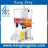 5L Double Tanks PC &stainless Steel Transparent Cooling Juice Dispenser thumbnail-1