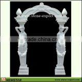 White Marble Carved Door Surround thumbnail-1