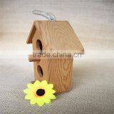 Houseshaped Bird Nest Wood Bird Nest Wood Swallow Bird Nest for Double Round Wood Window thumbnail-5