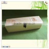 Cheap Decorative Unfinished Single Bottle Wooden Wine Box thumbnail-2