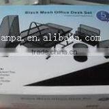 High Quality Metal Mesh 5 PCS Office Stationery Set thumbnail-2