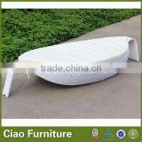 Garten Polyrattan Lounge Leaf Shape Sun Lounger thumbnail-1