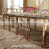 High-endstainless Steel Golden Plated Marble Top Square Center Table Design B818-1 thumbnail-4