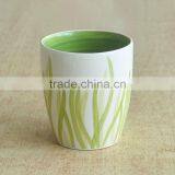 Durable Attractive Handpaited Ceramic Leaf Flower Pot thumbnail-1