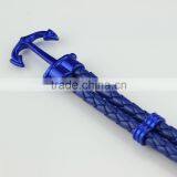 Wholesale Handmade Leather Anchor Bracelet for Men thumbnail-3