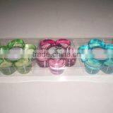 Plum Blossom Shaped Glass Candle Holder thumbnail-1