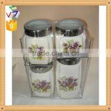 4 Pcs Kitchen Accessory Ceramic Canister thumbnail-1