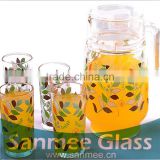 Drinking Glass Water Set GlassJug And Cups Glass Jug Set