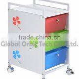 Colorful 3-tier Drawer Trolley