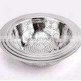 Vegetables Basin Stainless Steel Pots Vegetables Drain Basket Cooking Vegetables Basket Fruit Bowl 28cm thumbnail-4