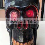 Hand Crafted Wooden Mask of Skull Wall Hanging Made In Nepal thumbnail-1