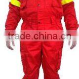 Mens Button Front hi Vis Fire Retardant Workwear Coverall Suit thumbnail-1