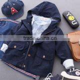 Washed Wrinkly Baby Wear Hoodie Coat Wholesale Boys Windproof Jacket thumbnail-4