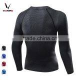Custom Bodybuilding Skin Plain t Shirt Sublimation Long Sleeve Compression Shirt Men's thumbnail-2