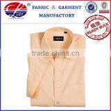 Men's Rex Collar Short Sleeve Dress Shirt(100%cotton 0range Poplin) thumbnail-1