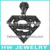 14568 cz Superman Pendant thumbnail-1