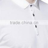 Mens Formal Plain White Polo Shirt With Ribbon Collar Men Shirt Polo thumbnail-5