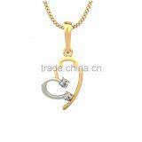 CZ Studded Heart Pendant thumbnail-1