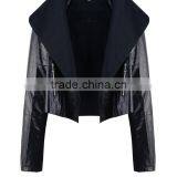 Zm50328b Europe New Modle Lady Coats Lapel Loose Women Leather Jacket thumbnail-2