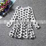 Cotton Comfortable Latest Children Dress Designs Black Cat Pattern Printing Stretch Dress thumbnail-3