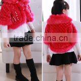 Fashion Faux Fur Cloak Coat Girls Children Cardigans Hairy Overcoat Cape Luxury Short Sleeve Top Jacket Kids Outerwear thumbnail-3