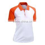 Women Plain Style Custom Cheap Dry Fit Latest Design Two Color Polo Shirt thumbnail-3