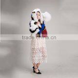 Myfur Wholesale Short Style Colorful Fox Fur Coat for Fashion Girls thumbnail-3