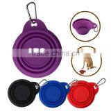 Collapsible Pet Bowl - 4" Diameter Soft Flexible Silicone Bowl, 8 Oz. Capacity and Collapses Flat for Easy Storage thumbnail-1