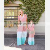 2017 European New Fashion Summer Family Matching Clothing Mother and Daughter Long Maxi Dress thumbnail-1