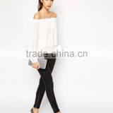 Cold Shoulder Design Long Sleeves Lady Blouse Fashion New Blouse 2015 thumbnail-5