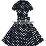 Walson Women's 1950s V-neck Vintage Rockabilly Full Circle Dress thumbnail-5