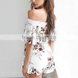 Latest Design Sexy Woman Jumpsuit Backless Off Shoulder Ladies Romper thumbnail-4