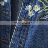 Ladies Autumn Embroidered 100% Cotton Jeans Jacket thumbnail-4