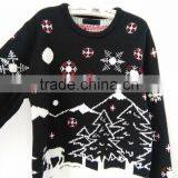 Christmas Knitting Reindeer Jacquard Winter Jumper Sweater for Ladies thumbnail-2