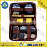 Professional Handy PVC Bag Mens Shoe Shine Kit With Lint Brush and Wood Shoe Brushes thumbnail-2