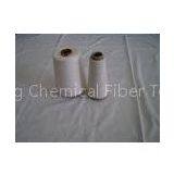 100% Raw White Virgin Polyester Spun Yarn , Automatic Cone