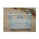 Collapsible Transport Steel Mesh Cages Metal Storage Basket For Warehouse thumbnail-1