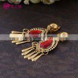 P-9084 New Arrival Tribal Indian Red Diamond Women Belly Dance Earrings Jewelry Accessory thumbnail-4