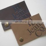 Custom jeans pu leather labels