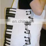 piano key design 100% cotton tote shopping bag