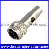 Equivalent to deutsch m12 b code female shielded moulding connector for sensor