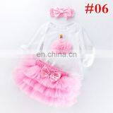 3PCS SET Baby Outfit RED HEART ROMPER & 6LAYER TUTUS SKIRTS & BOW HEADBAND Valentines Day Kids Clothing Set thumbnail-6