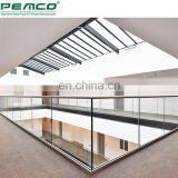 2019 PEMCO Aluminum Glass Railing Design Balcony Frameless Aluminum Glass Balustrade Stair thumbnail-2