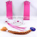 Queen Elsa Princess Anna Magic Wand + Rhinestone Tiaras + Hair Crown + Glove Girl Gift SET SU041 thumbnail-3