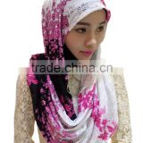 Colorful beautiful LACE gorgeous muslim long scarf
