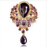 Wholsale Fashion Silver Gold Crystal Rhinestone Diamond Pearl Sherwani Brooch thumbnail-1