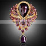 Wholsale Fashion Silver Gold Crystal Rhinestone Diamond Pearl Sherwani Brooch thumbnail-4